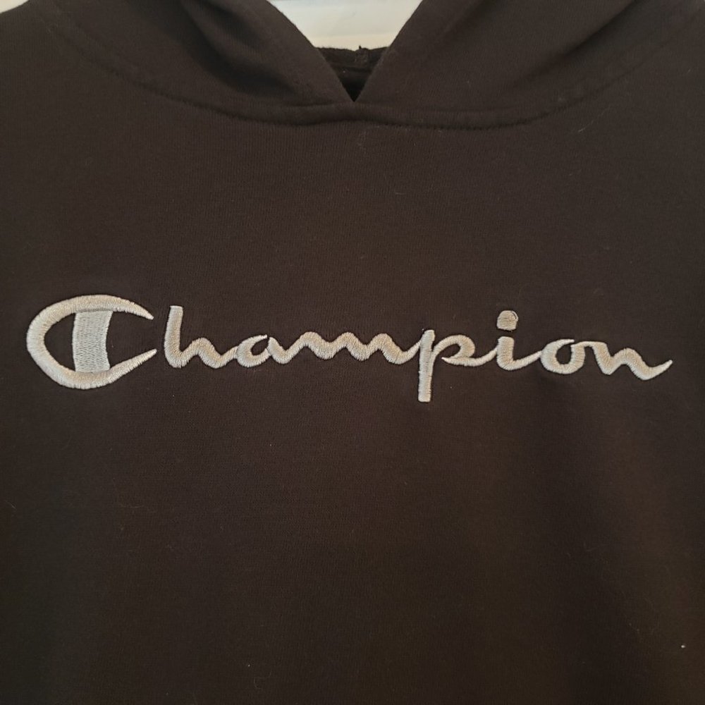 UNISEX - CHAMPION - Hoodie black french terry - TMedium - Picture 4 of 6